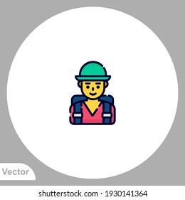 Tourist icon sign vector,Symbol, logo illustration for web and mobile