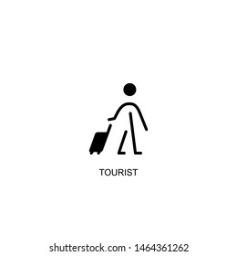 tourist icon vector black design