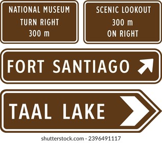 Tourist information and tourist destination signs, Road signs in the Philippines, Regulatory signs indicate the application of legal or statutory requirements.