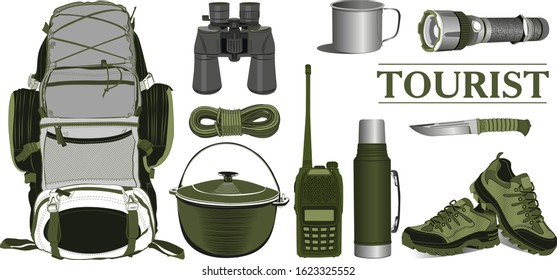 tourist items for climbing high mountains and recreation
