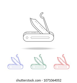 tourist knife icon. Elements of camping multi colored icons. Premium quality graphic design icon. Simple icon for websites, web design mobile app, info graphics on white background