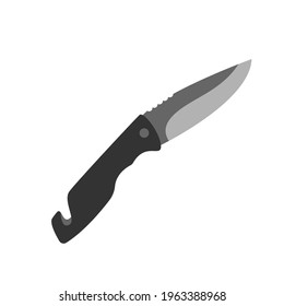 Tourist knife isolated. Vector illustration