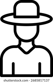 Tourist Line Icon Vector Design