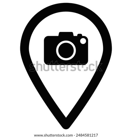 Tourist location icon. (vector Illustration)