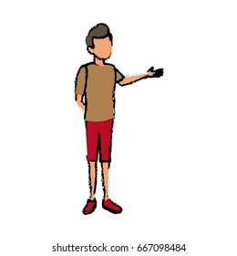 tourist man character traveler people