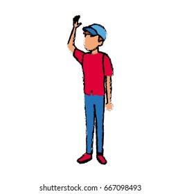 tourist man character traveler people