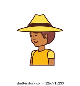 tourist man with hat avatar character