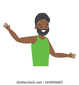 tourist man with sunglasses summer time vector illustration