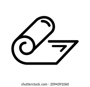 Tourist mat icon. Piictogram for web. Line stroke. Iisolated on white background. Vector eps10