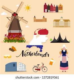 Tourist Netherlands Travel set collection