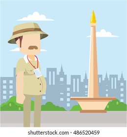 tourist old visiting monas