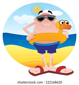 Tourist on the beach