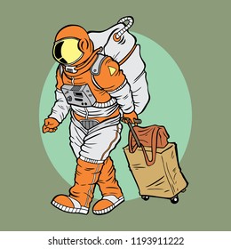 tourist on the moon