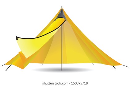 Tourist passes from the central backup. Vector illustration.