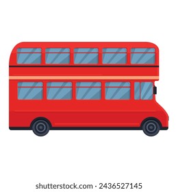 Tourist red bus icon cartoon vector. Tourism side excursion classic. Terminal group