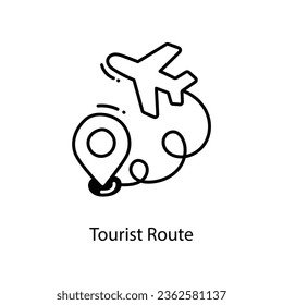 Tourist Route doodle Icon Design illustration. Travel Symbol on White background EPS 10 File