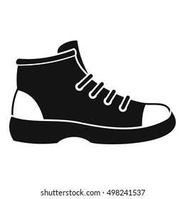 Tourist shoe icon. Simple illustration of tourist shoe vector icon for web