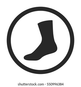 Tourist sock sign simple icon on  background