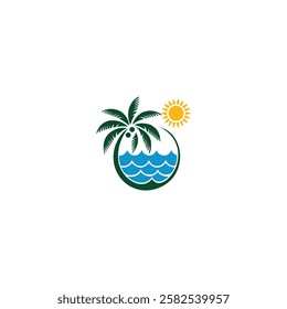 Tourist spot logo design vector