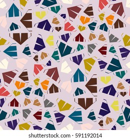 Tourist tent flat icon seamless pattern background for textile or travel design