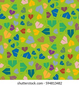 Tourist tent flat icon seamless pattern background for textile or travel design