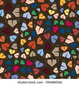 Tourist tent flat icon seamless pattern background for textile or travel design
