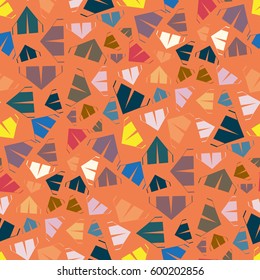 Tourist tent flat icon seamless pattern background for textile or travel design