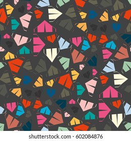 Tourist tent flat icon seamless pattern background for textile or travel design