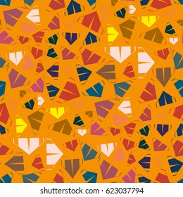 Tourist tent flat icon seamless pattern background for textile or travel design