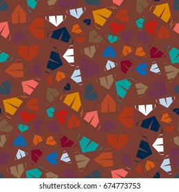 Tourist tent flat icon seamless pattern background for textile or travel design