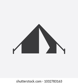 Tourist tent icon 