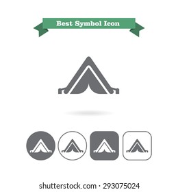 Tourist tent icon