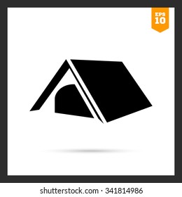 Tourist tent icon
