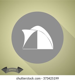 Tourist tent icon