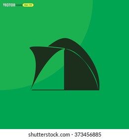 Tourist tent icon