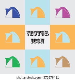 Tourist tent icon