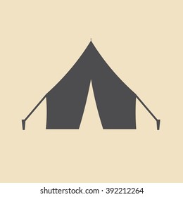 Tourist tent icon