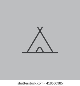 Tourist tent icon