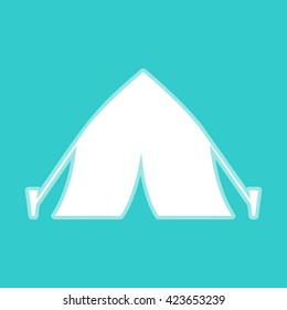 Tourist tent icon