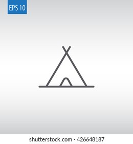 Tourist tent icon