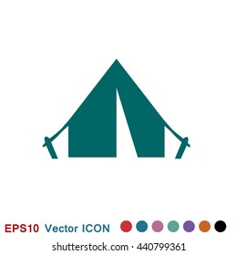 Tourist tent icon