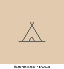 Tourist tent icon