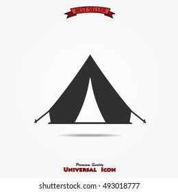 Tourist tent icon