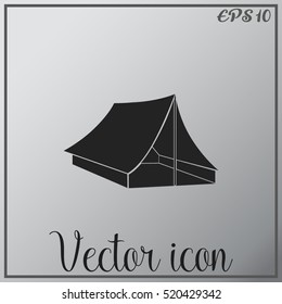 Tourist tent icon.