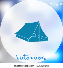 Tourist tent icon.