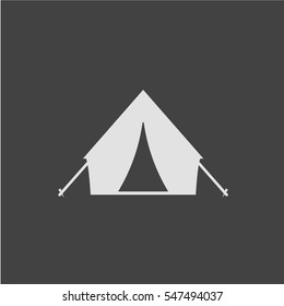 Tourist tent icon