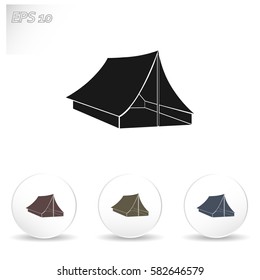 Tourist tent icon.