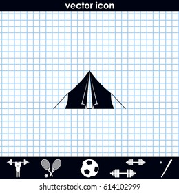 Tourist tent icon.