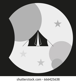 Tourist tent icon.