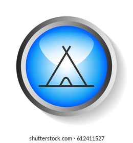  Tourist tent icon flat.